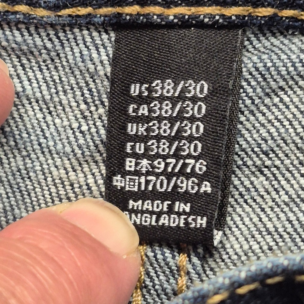 GAP Athletic Stretch men's dark wash denim blue jeans 38x30 Cotton stretch - Picture 12 of 15